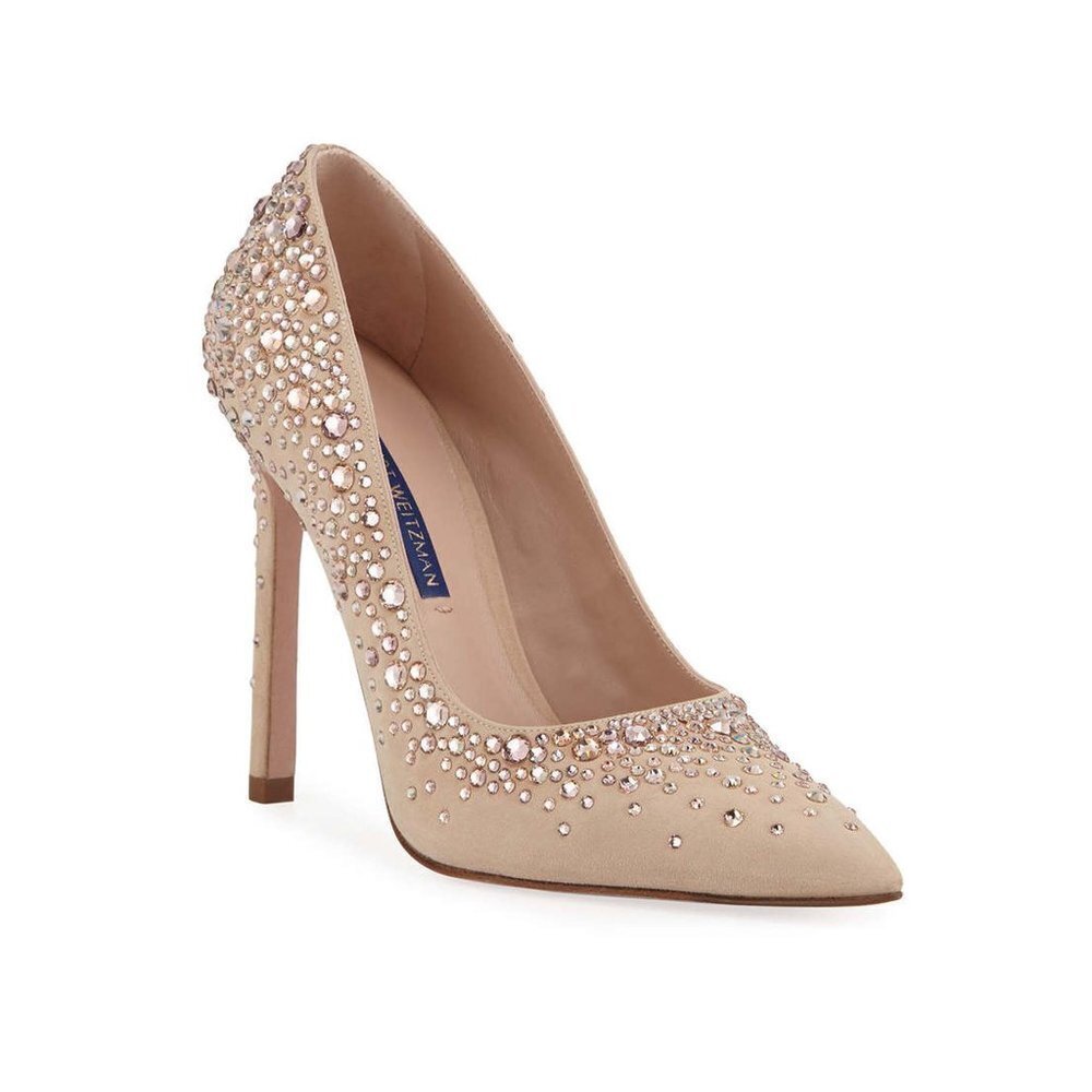 Stuart Weitzman Lalaina Crystal-Embellished Suede - Picture 3 of 8